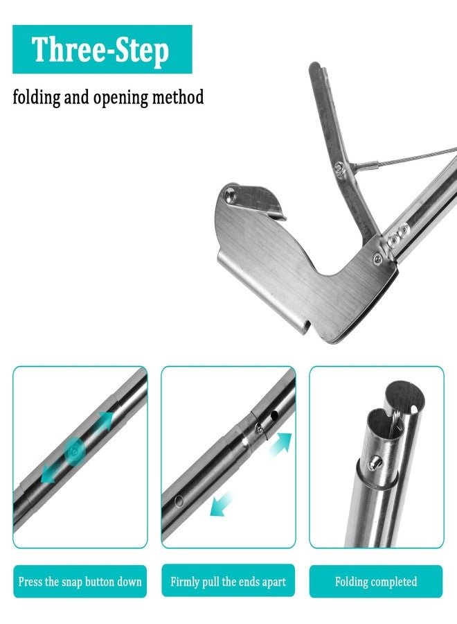 GHYKL Snake Grabber Tool, 78 Inch Heavy Duty Snake Tongs, Stainless Steel Reptile Catcher Grabber with Anti-Slip Grip, Wide Jaw Multi-Function Handling Tool with Lock, Gloves - Image 4